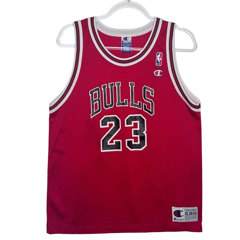 1990s Champion Chicago Bulls Michael Jordan 23 Youth XL- XS Adult NBA Jersey